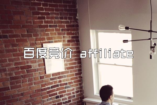 百度竞价 affiliate