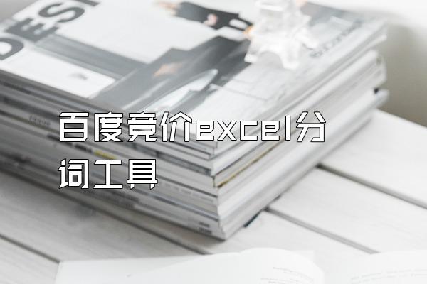 百度竞价excel分词工具