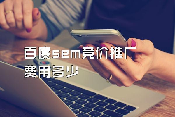 百度sem竞价推广费用多少